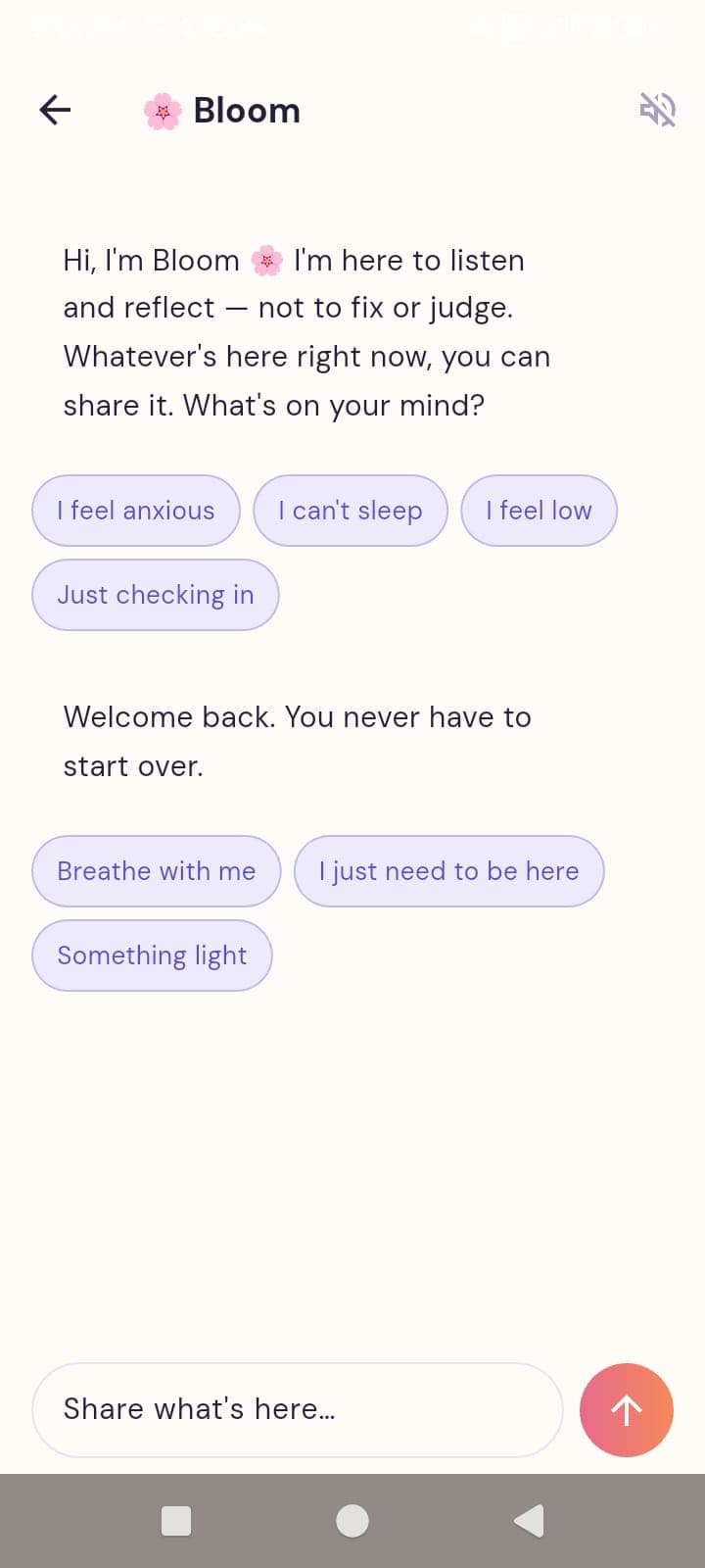 Bloom companion chat