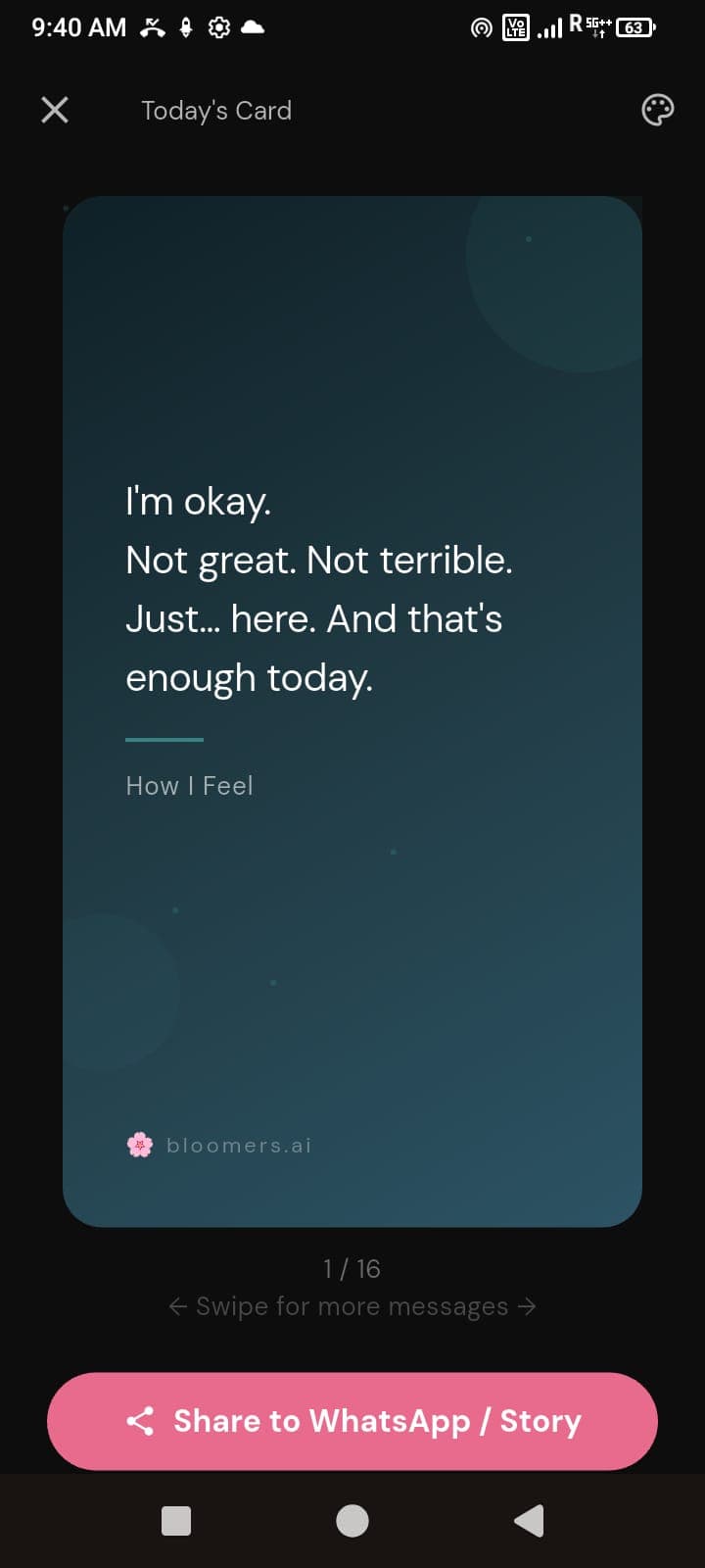 Daily healing insight cards